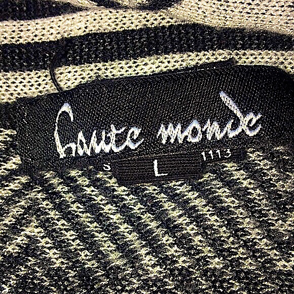 HAUTE MONDE Size L sweater with cream and white with Aztec print - Picture 3 of 10